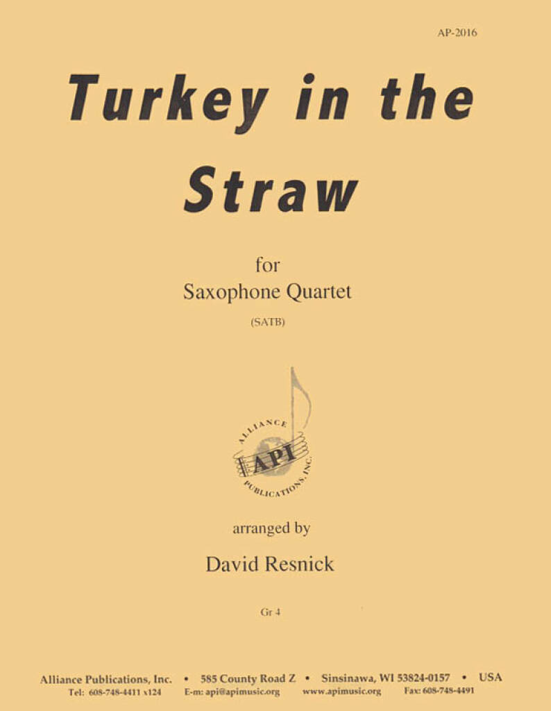 Turkey In The Straw - Satb-sax 4 -